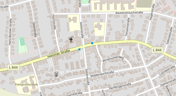 Physiotherapie auf Satellitenbild