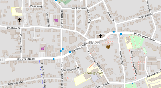 Physiotherapie auf Satellitenbild