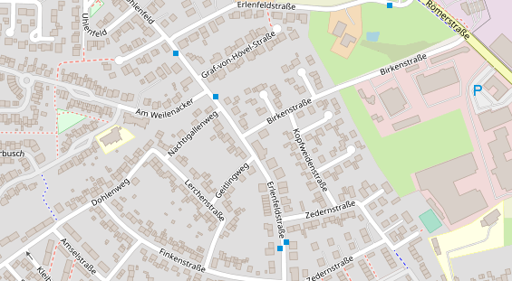 Physiotherapie auf Satellitenbild