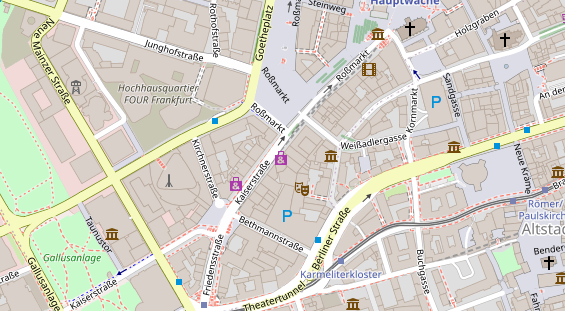 Physiotherapie auf Satellitenbild