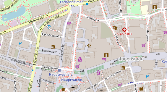 Physiotherapie auf Satellitenbild