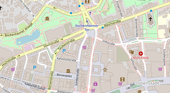 Physiotherapie auf Satellitenbild