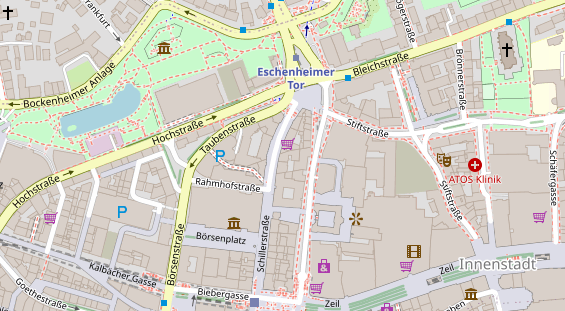 Physiotherapie auf Satellitenbild