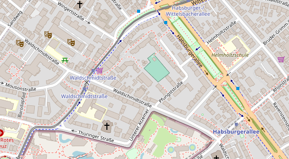 Physiotherapie auf Satellitenbild