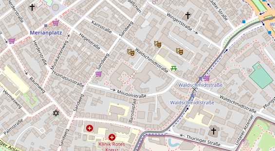 Physiotherapie auf Satellitenbild