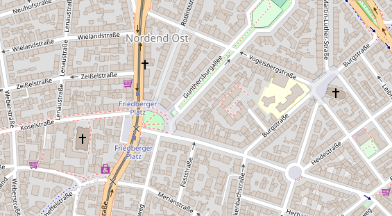 Physiotherapie auf Satellitenbild