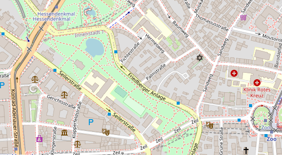 Physiotherapie auf Satellitenbild