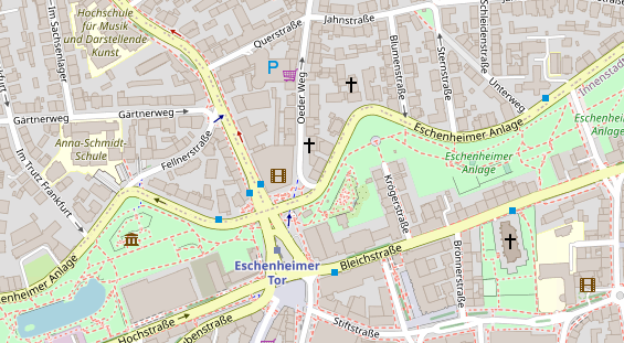 Physiotherapie auf Satellitenbild