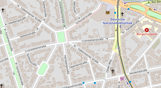 Physiotherapie auf Satellitenbild