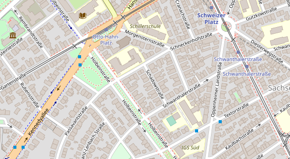 Physiotherapie auf Satellitenbild