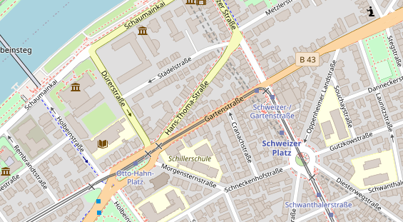 Physiotherapie auf Satellitenbild