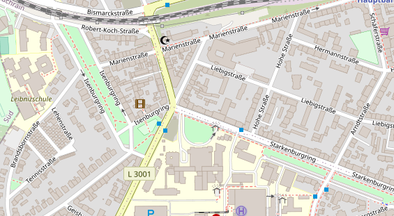 Physiotherapie auf Satellitenbild