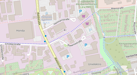 Physiotherapie auf Satellitenbild