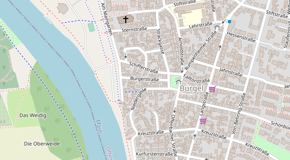 Physiotherapie auf Satellitenbild