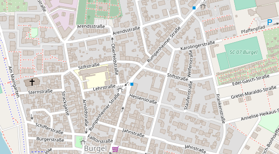 Physiotherapie auf Satellitenbild