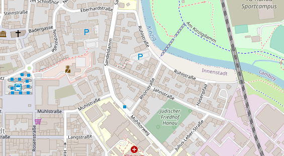 Physiotherapie auf Satellitenbild