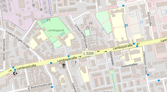 Physiotherapie auf Satellitenbild