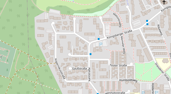 Physiotherapie auf Satellitenbild