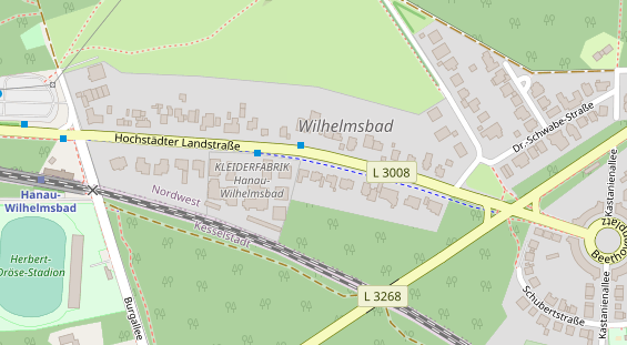 Physiotherapie auf Satellitenbild