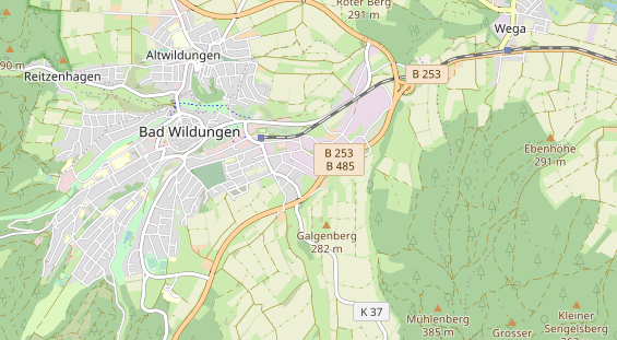 physical therapy on map