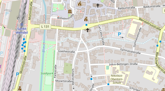 Physiotherapie auf Satellitenbild