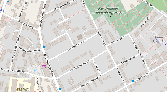 Physiotherapie auf Satellitenbild