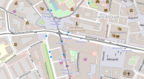 Physiotherapie auf Satellitenbild