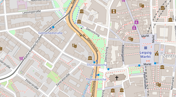 Physiotherapie auf Satellitenbild