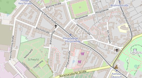 Physiotherapie auf Satellitenbild