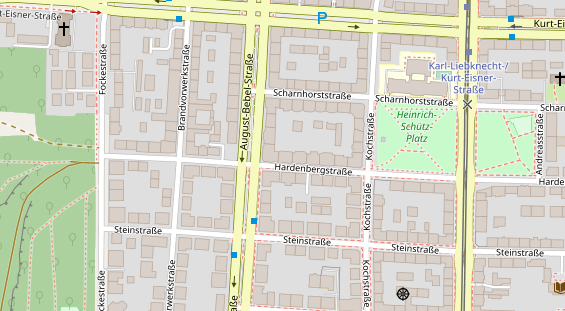 Physiotherapie auf Satellitenbild