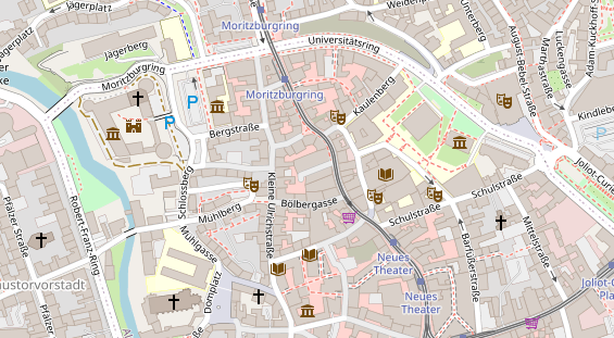 Physiotherapie auf Satellitenbild