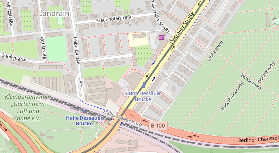 Physiotherapie auf Satellitenbild