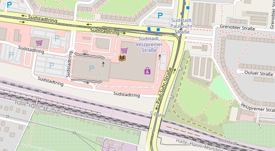 Physiotherapie auf Satellitenbild