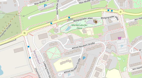 Physiotherapie auf Satellitenbild