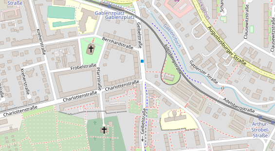 Physiotherapie auf Satellitenbild