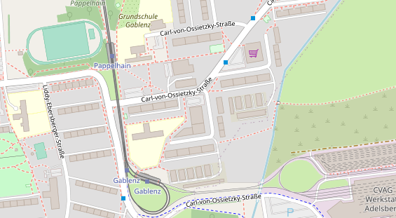 Physiotherapie auf Satellitenbild