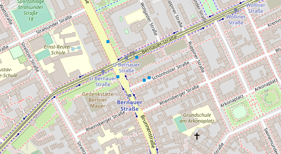 Physiotherapie auf Satellitenbild