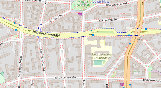 Physiotherapie auf Satellitenbild