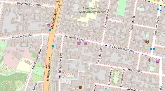 Physiotherapie auf Satellitenbild