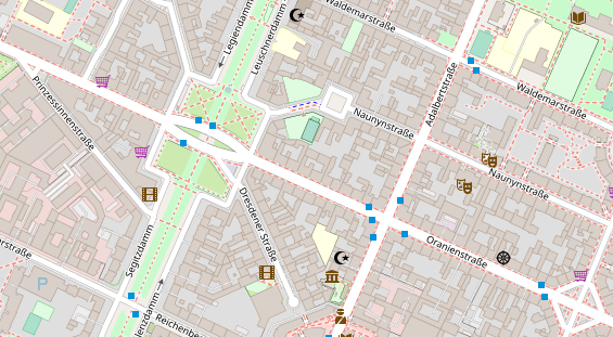 Physiotherapie auf Satellitenbild