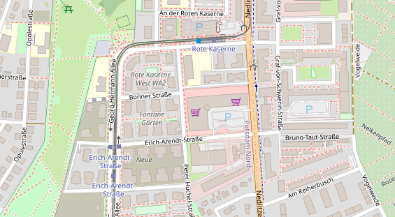 Physiotherapie auf Satellitenbild