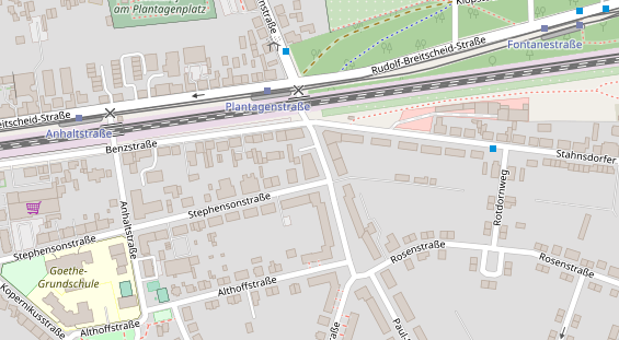 Physiotherapie auf Satellitenbild