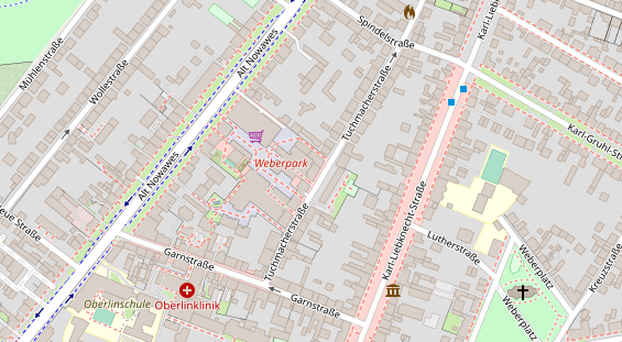 Physiotherapie auf Satellitenbild