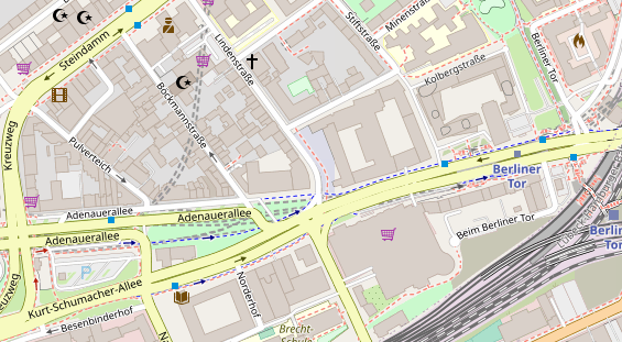 Physiotherapie auf Satellitenbild