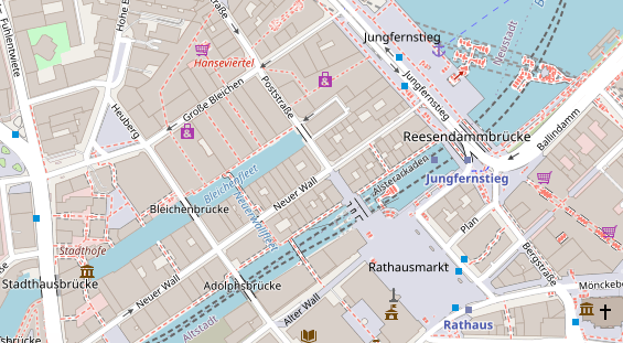 Physiotherapie auf Satellitenbild