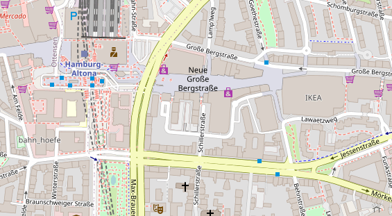 Physiotherapie auf Satellitenbild