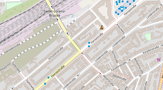 Physiotherapie auf Satellitenbild