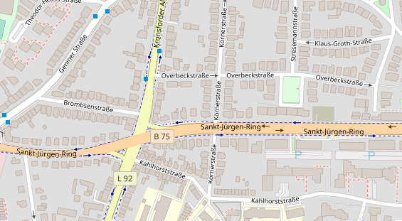 Physiotherapie auf Satellitenbild