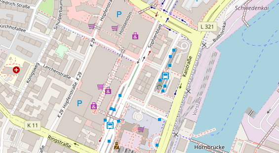 Physiotherapie auf Satellitenbild