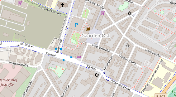 Physiotherapie auf Satellitenbild